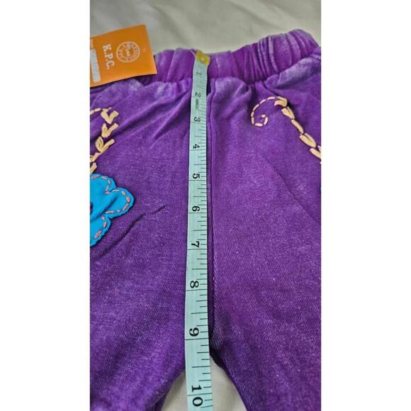 K.P.C. Colorful Handmade Purple Bohemian Floral Embroidered Pants Small - Picture 7 of 10